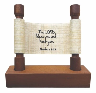 Authentic Papyrus Scroll Bible Verse-The Lord Bless You and keep... Num 6:24 - Image 1 of 4