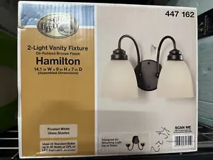 Hampton Bay Hamilton Oil Rubbed Bronze 2-light Vanity Fixture 447 162 - Picture 1 of 4
