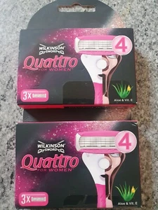 6 lame da barba WILKINSON SWORD QUATTRO DA DONNA CON ALOE E VITAMINA E - Foto 1 di 7
