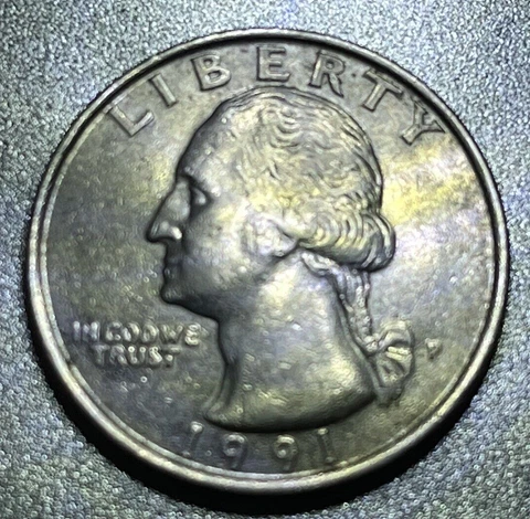 1991 P WASHINGTON QUARTER - THICK RIM UNUSUAL AND/OR ERROR COIN??? Cover