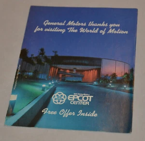 1985 Walt Disney World EPCOT Center - General Motors - World of Motion Pamphlet - Picture 1 of 7
