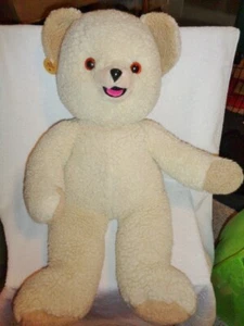 Bear 23" Snuggle Teddy Vtg 1986 Lever Bro Plush Sherpa Russ JUMBO stuffed animal - Picture 1 of 12