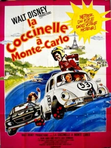 VW Coccinelle Dean Jones HERBIE GOES TO MONTE CARLO 1977 FRANZÖSISCHES POSTER 47x63 R - Bild 1 von 1
