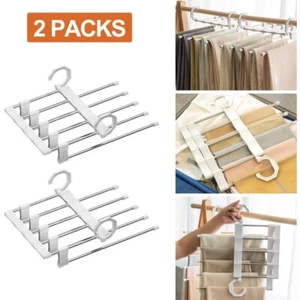 Vitalome Stainless Steel White Space Saving Hanger 2 Pack - Picture 1 of 9