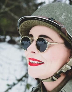 Reproducción Segunda Guerra Mundial EE. UU. G. Gafas de sol WAC, ejército para mujer, enfermera, WAAC vintage década 1940 ANC - Imagen 1 de 12