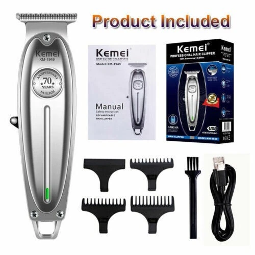Cortapelos profesional todo metal inalámbrico afeitado barbero KM-1949 Foto 1 de 1