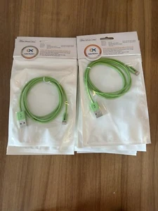 Green 1M Charging Cords for IPhone, IPad, IPad Mini, IPod Touch 15 TOTAL - Picture 1 of 1