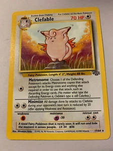Pokemon Clefable,17/64 Stage I,Rare Card,Jungle,1999, Additional Cards Ship FREE - Picture 1 of 12
