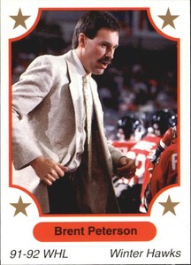 1991-92 7th Innning Sketch WHL #47 Brent Peterson CO