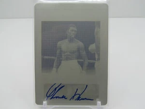 TOMMY HEARNS 2012 LEAF LEGENDS OF SPORT YELLOW PLATE AUTOGRAPH AUTO #1/1!! - Picture 1 of 2