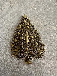 Vintage MFA viktorianische Weihnachtsbaum Anstecknadel Brosche - Museum of Fine Arts Schmuck - Bild 1 von 9