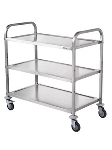 VEVOR Carrello Utensili da Cucina, 3 Livelli, Carrello con Rotolamento a Filo con Capacità 450LBS, Acciaio - Foto 1 di 4