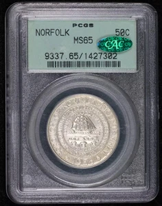 1936 P Classic Commemorative Norfolk, Virginia PCGS MS-65 CAC Norfolk CAC - Picture 1 of 4
