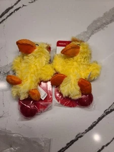 SET OF 2 - KONG Dr. Noyz  Duck SMALL Low Stuffing Squeaker Plush Dog Toy Squeaky - Picture 1 of 7