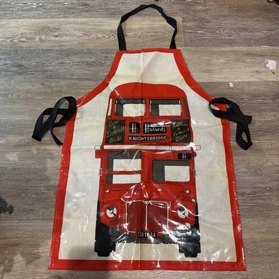 Delantal de chef vintage de PVC 12 Trafalgar Square Piccadilly London Bus  Foto 1 de 2