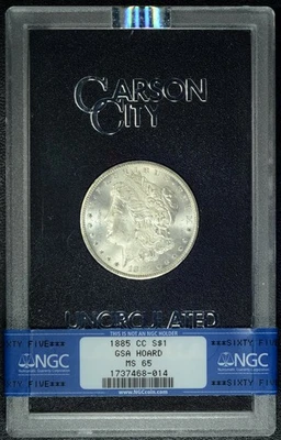 1885-CC  GSA  NGC  MS65  MORGAN DOLLAR  *  BOX & COA *  #1737468-014 - Image 1 of 4