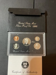 1995 S UNITED STATES MINT SILVER PROOF SET-5 COIN SET-NICE DETAILS-WITH COA/OGP - Bild 1 von 10