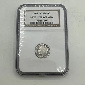 S CLAD 10C PF 70 2005 ultra camafeo clasificación NGC losa superior pop - Imagen 1 de 6