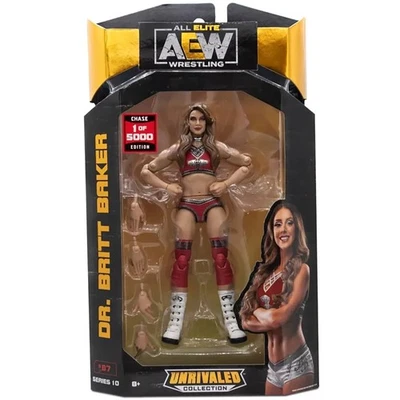 Figura de lucha libre de juguete Chase 1 de 5000 Britt Baker AEW inigualable 10 Jazwares Foto 1 de 3