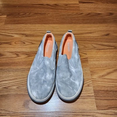 Sapato Tie Die Old Navy slip on cinza fumaça meninos sarja - Imagem 1 de 4