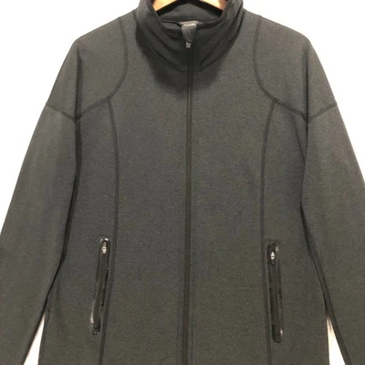 Chaqueta Eddie Bauer Mujer Cremallera Completa Gris Carbón Forrada de Vellón Talla M Foto 1 de 4