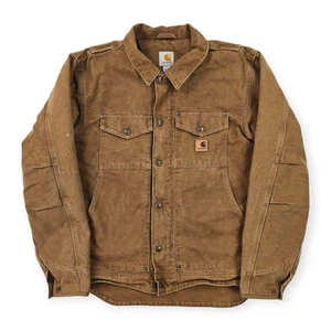 Carhartt Berwick Y2K Workwear Fleece gefütterte Jacke braun Herren Medium - Bild 1 von 9