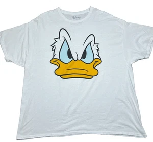 Disney Donald Duck Big Face T-Shirt Erwachsene 3XL XXXL Weiß Kurzarm Tee - Bild 1 von 8