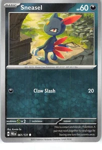 Sneasel Common SV: Prismatic Evolutions 061/131 NM - Picture 1 of 1