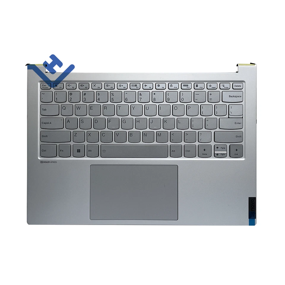 For Lenovo IdeaPad Slim 7 14IAP7 Palmrest Backlit Keyboard 5CB1H82621 Cloud Grey - Image 1 of 4