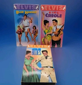 Elvis Presley VHS Lot (3) Blue Hawaii & King Creole [Sealed], GI Blues (Used) - Picture 1 of 18