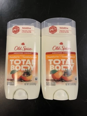 2 Pk Old Spice Total Body Mandarin + Sandalwood Stick Deodorant 3oz - Image 1 of 2