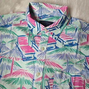 Vineyard Vines Beach Print Shirt in Graphic Multicolor Cotton (sz XL) - Picture 1 of 7