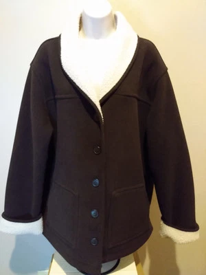 Chaqueta Marsh Landing para mujer grande L gruesa felpa polar imitación sherpa forrada ~ bolsillos Foto 1 de 4