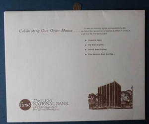 1970s Springfield Illinois First National Bank Abraham Lincoln Home 4 print set- - Picture 1 of 1