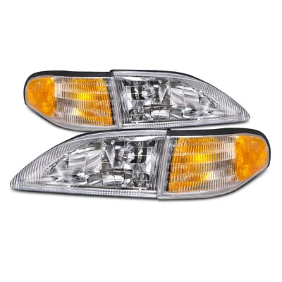 Faros para Ford Mustang 94-98 faros halógenos con conjunto de luces de señalización Foto 1 de 2