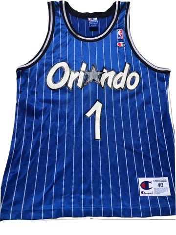 Vintage Mens Champion Orlando Magic Penny Hardaway Authentic Jersey Size 40-Blue Cover