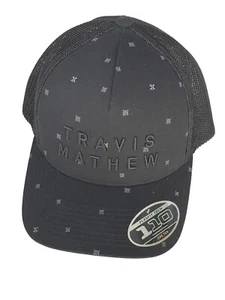 Travis Mathew Shipwreck Beach Snapback Golf Hat Black NEW NWT FlexFit 110 - Picture 1 of 7