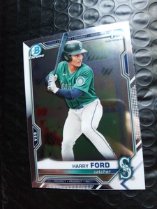 Harry Ford Rookie 1st Bowman Chrome Draft Harry Ford Seattle Mariners 