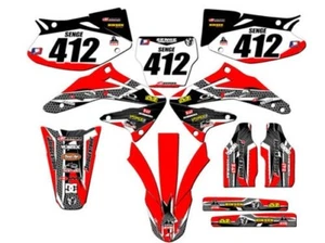 2002-2004 CRF 450 R PODIUM Red Senge Graphics Kit Compatible with Honda - Picture 1 of 10