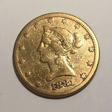 1881 $10.00 US Liberty Head Gold Eagle  XF  #W146 Cover