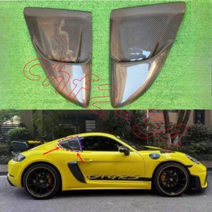 For Porsche 981 718 Cayman Real Carbon GT4 RS style Rear Window Louver Side Vent - Picture 1 of 9