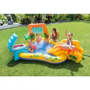 Intex Dinosaur Play Center Inflatable Swimming Pool Outdoor Water Park with Slid - Picture 1 of 7