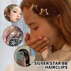10 pcs Silver Star Hair Clip Cute Girl Metal Five-pointed Star B Cool TS D7D3