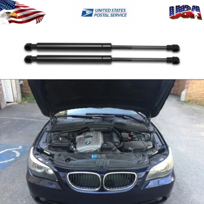 Soportes de amortiguador de elevación de capó de 2 piezas para BMW E60 E61 525i 528i 530i 535i M5 04-10 Foto 1 de 4