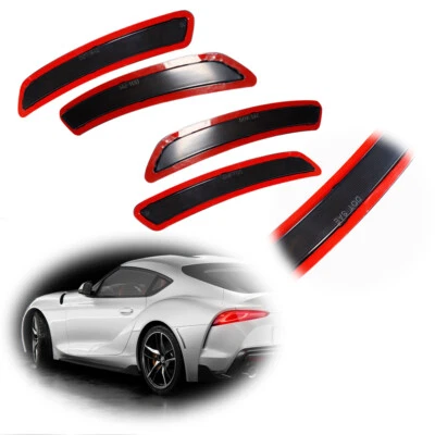For 2020-2022 Toyota GR Supra Front Rear Bumper Side Marker Light Reflectors kit - Image 1 of 4