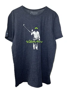WILLIAM MURRAY Mens Size Medium Crew Neck Tee Shirt Golf Blue Organic Cotton USA - Picture 1 of 6