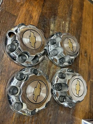 Tapacubos de rueda central Chevy Express 3500 8 orejetas 15052378 OEM 99 - 06 lote de 4 Foto 1 de 4
