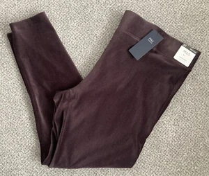 NEW M&S Ladies Bitter Chocolate Corduroy Leggings Sizes 22R & 24 Long - Picture 1 of 3