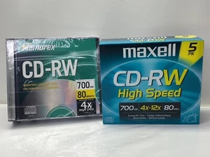 Maxell / Memorex Rewritable CD-RW CD-RW 700mb 80 minute 4x speed 11 cts - Picture 1 of 5