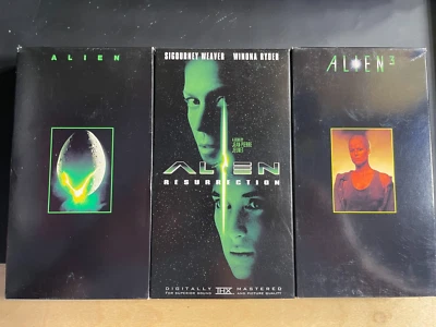 Alien Trilogy VHS - Alien + Alien resurrection + Alien 3 - Lot / Set - Image 1 of 3